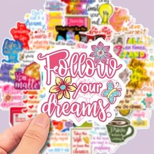 50 inspirational stickers with sayings NEW resellers Vibrant decals